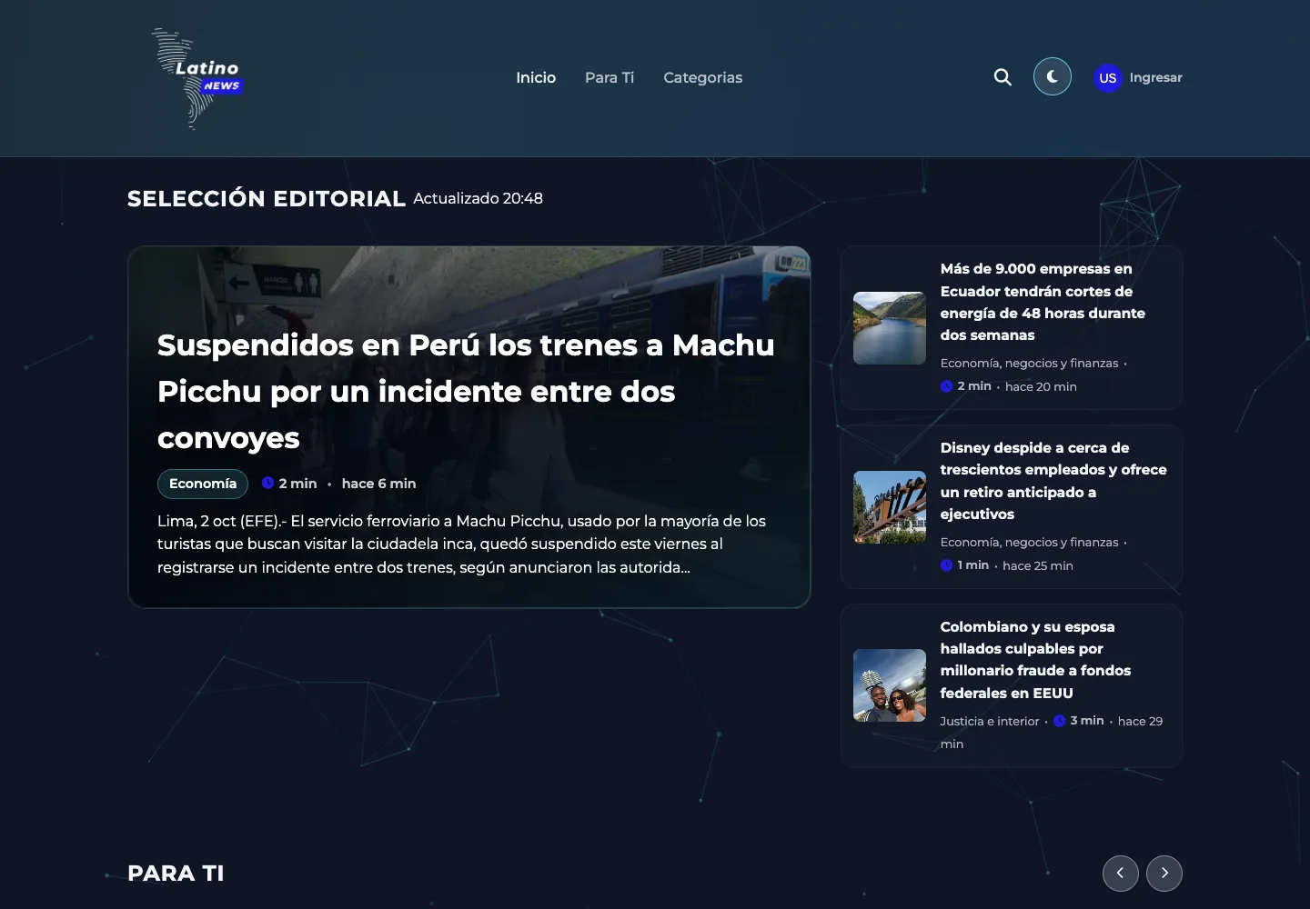 LatinoNews · Web app